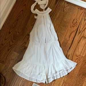 LF white high neck romper